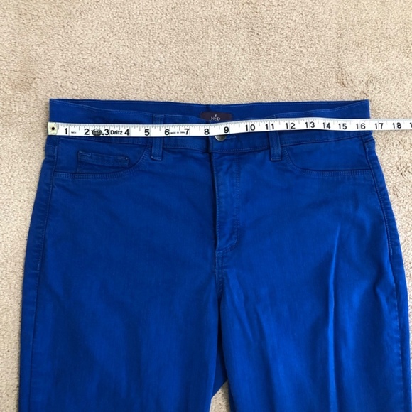 NYDJ Lift Tuck Ankle Jegging Jeans Cobalt Blue Size 10 - Picture 14 of 15